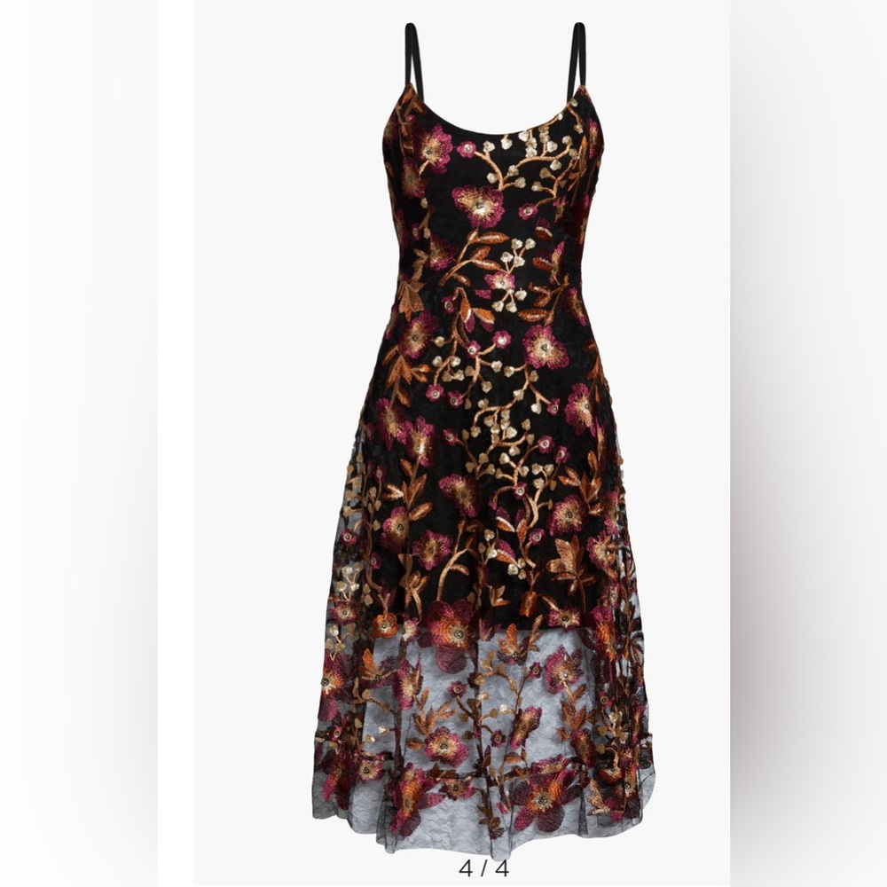 Dress the population Uma floral midi dress - Picture 4 of 4